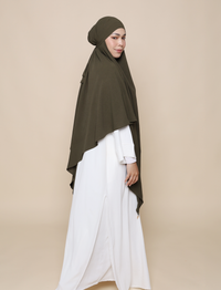 Khimar Crepe - Moss Green