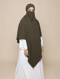 Khimar Crepe - Moss Green