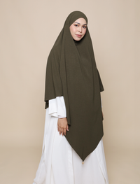 Khimar Crepe - Moss Green
