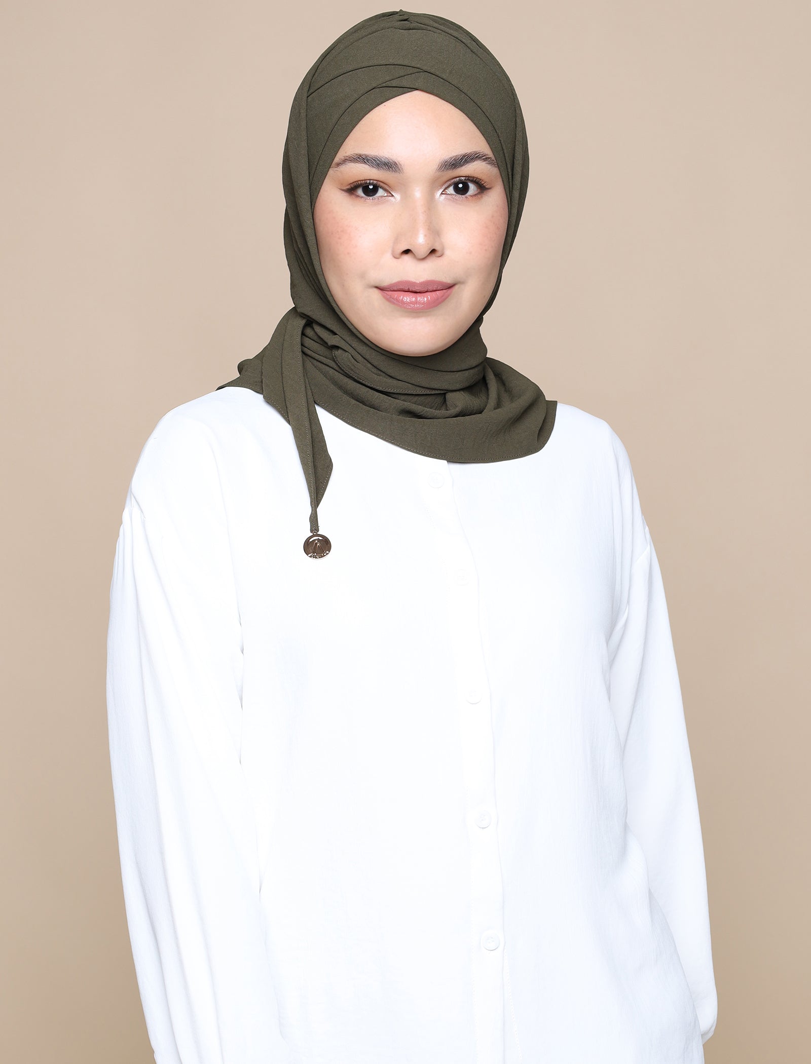 Soft Crepe Tri Lux Turban - Moss Green