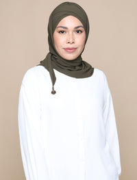 Soft Crepe Tri Lux Turban - Moss Green