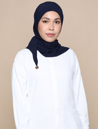 Soft Crepe Tri Lux Square - Navy