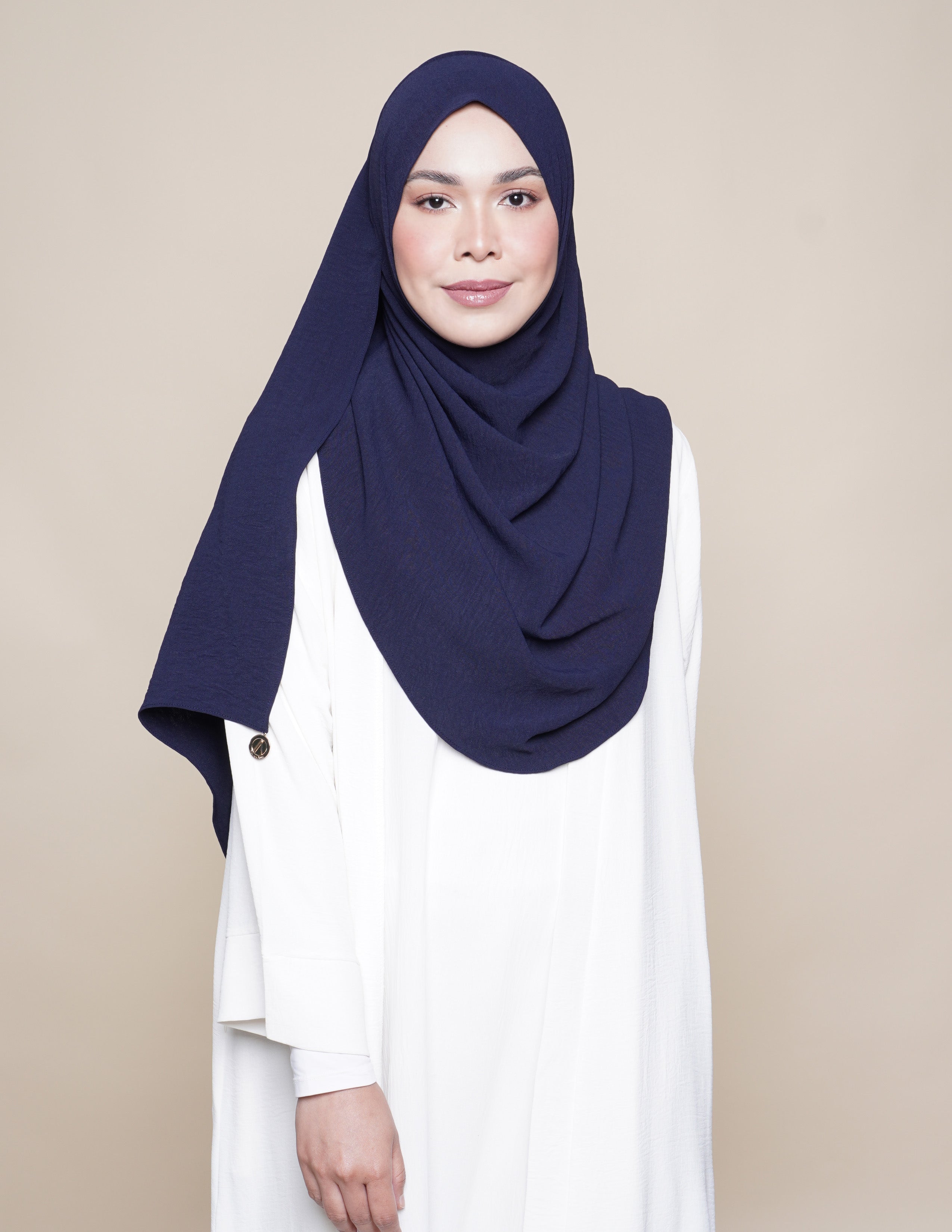 Raudhah Soft Crepe - Navy