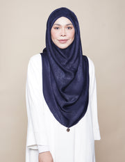 Khadijah Turban Satin Crepe - Navy