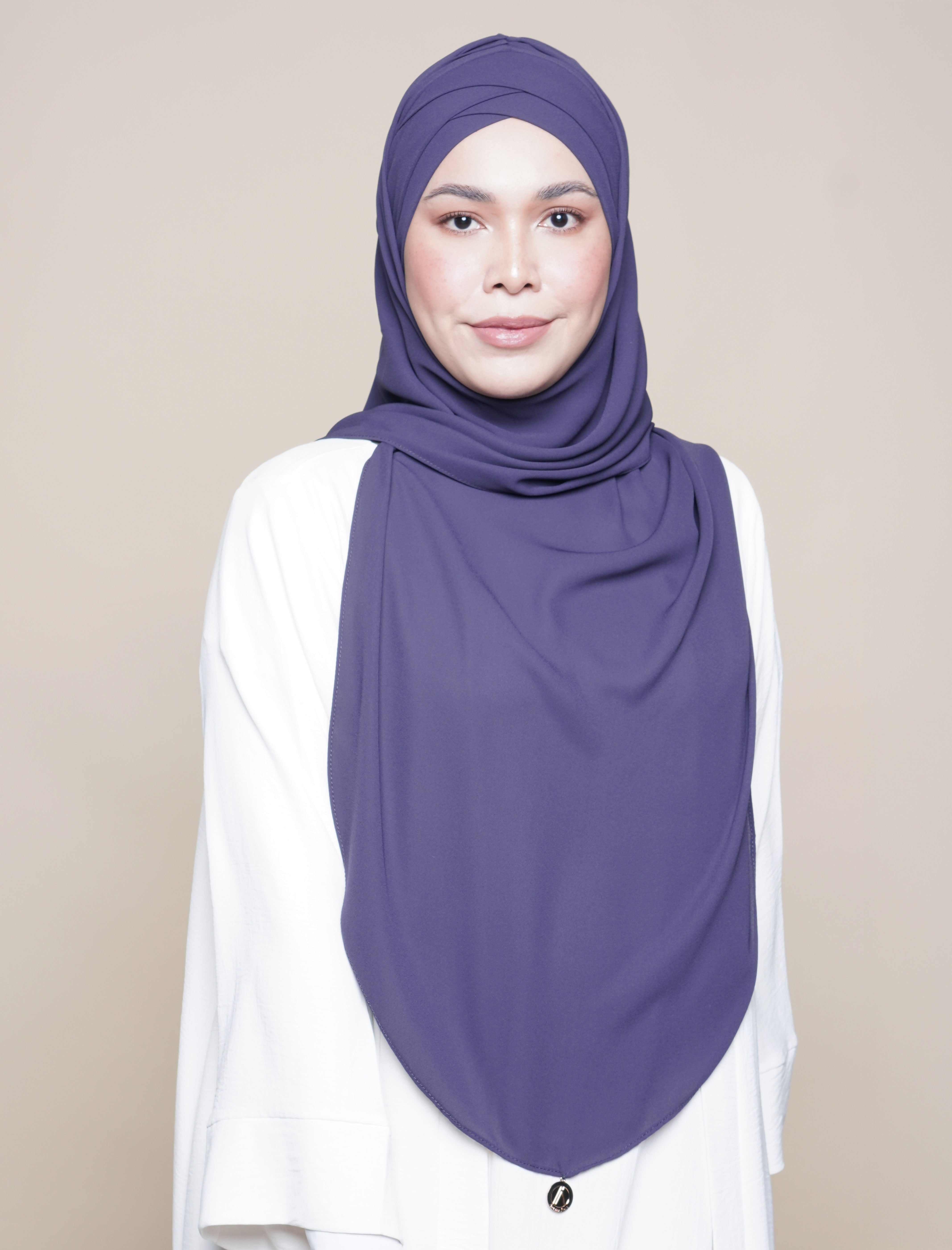Maryam Soft Chiffon Turban - Night Blue