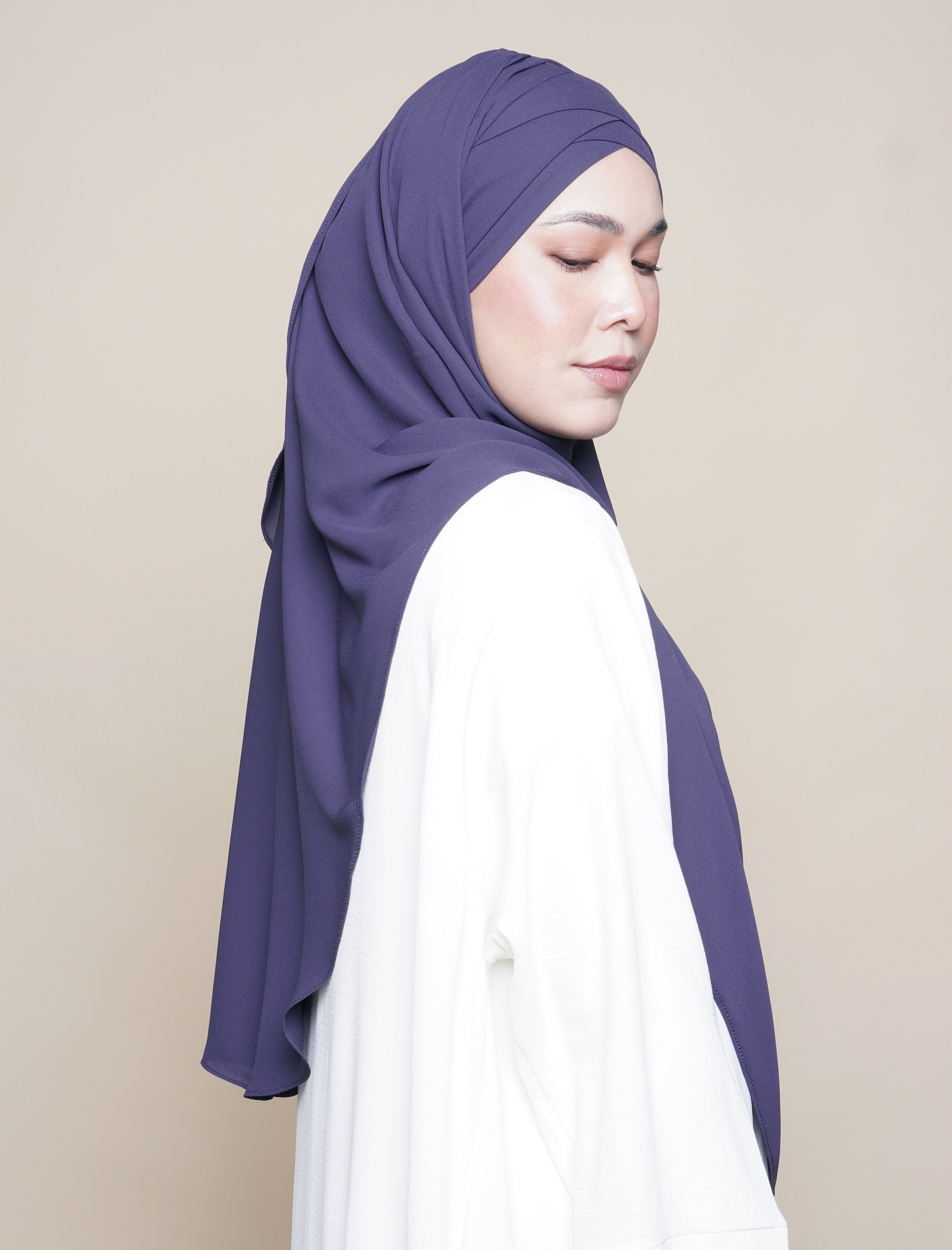 Maryam Soft Chiffon Turban - Night Blue