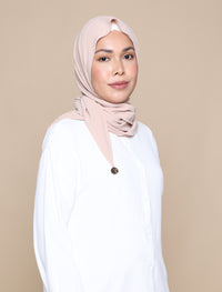 Soft Crepe Tri Scarf - Nude