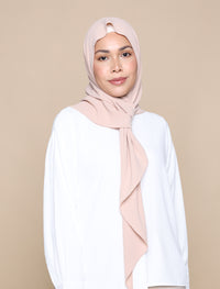 Soft Crepe Tri Scarf - Nude