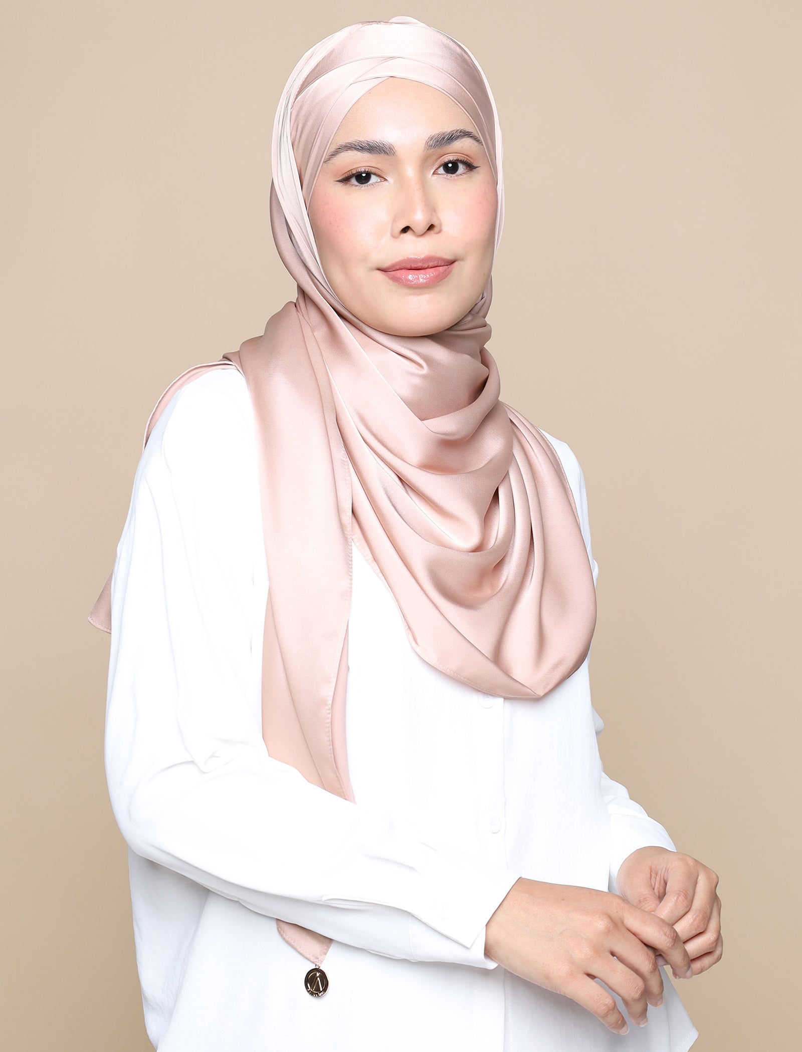 Lux Turban Soft Satin Silk - Nude