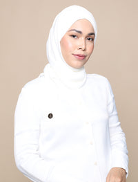Korean Chiffon Tri Lux Turban - Off-White