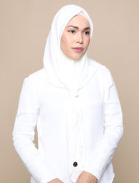 Korean Chiffon Tri Scarf - Off-White