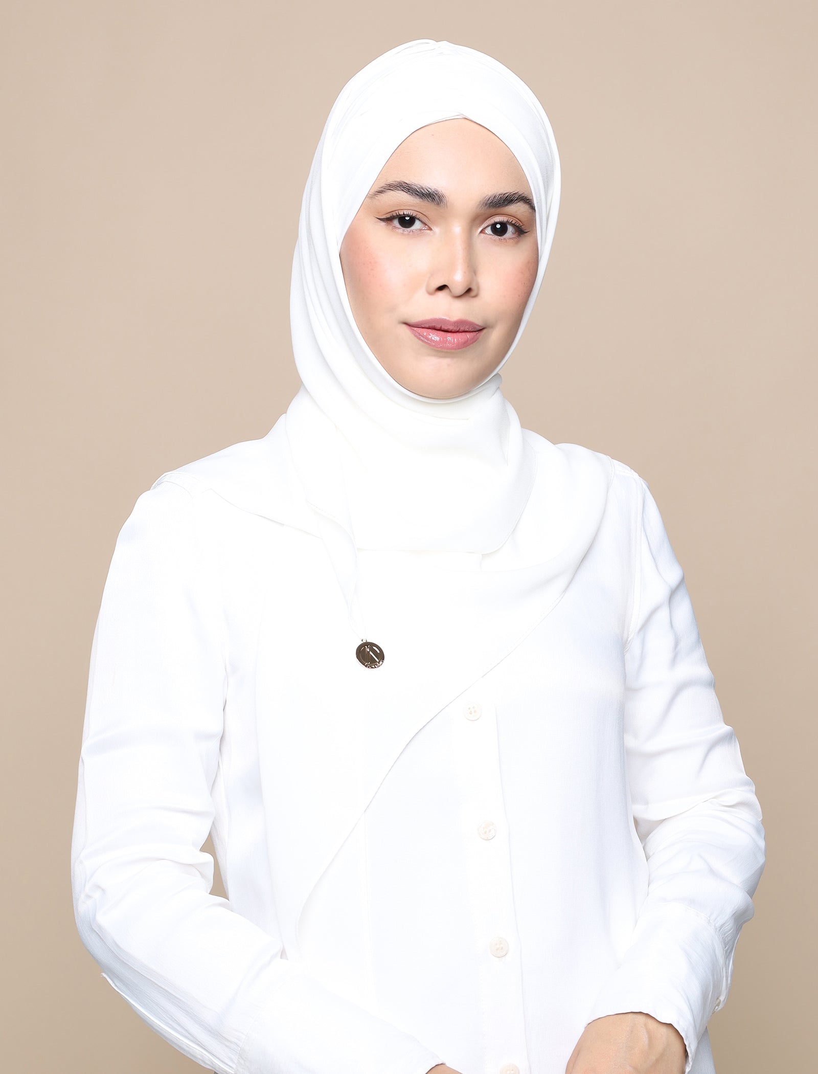 Korean Chiffon Tri Lux Turban - Off-White