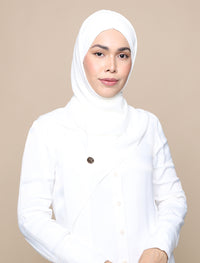 Korean Chiffon Tri Lux Turban - Off-White