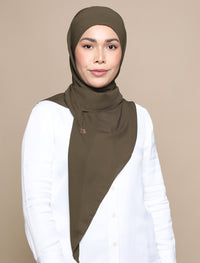 Korean Chiffon Tri Lux Square - Olive Green