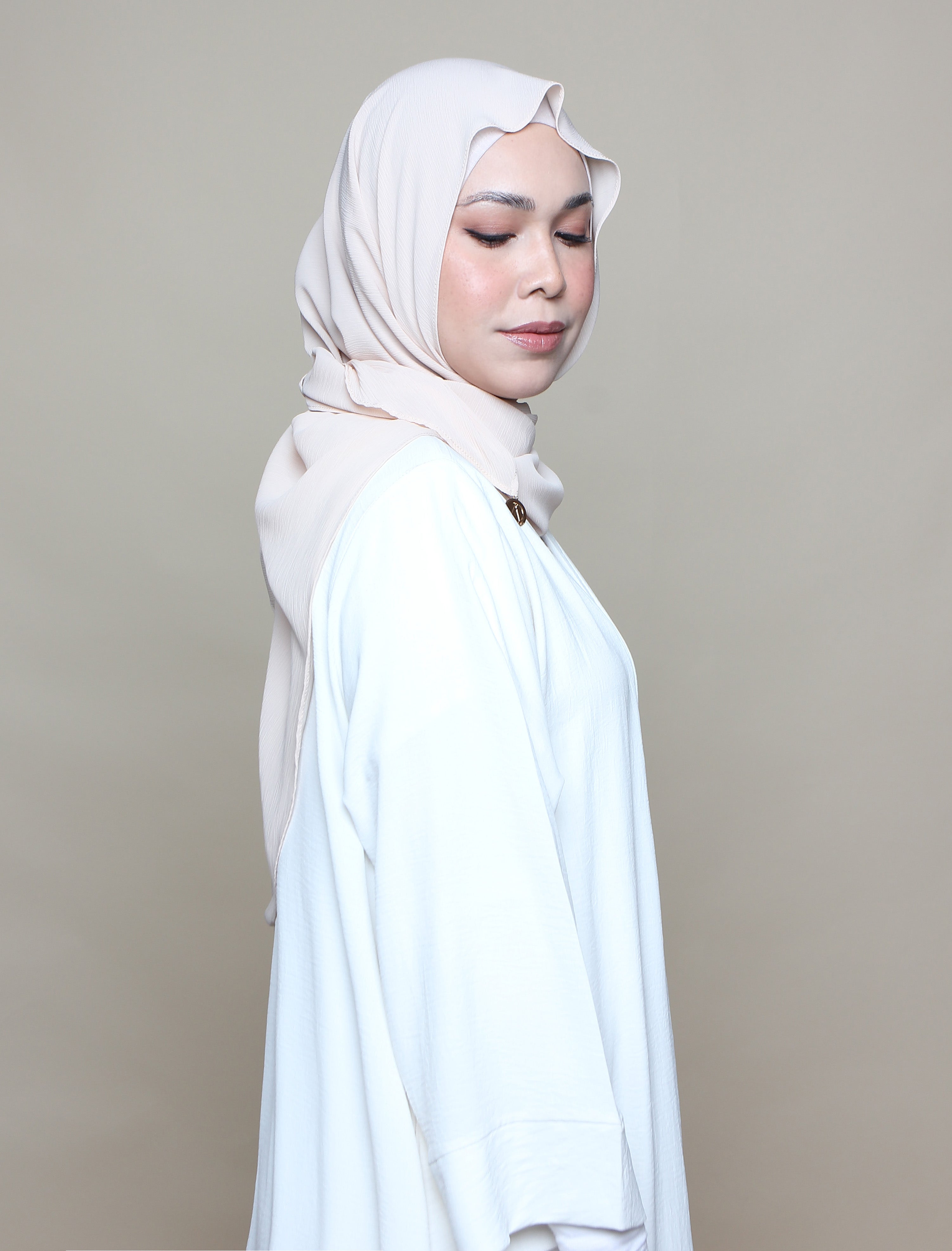Easy Breezy Tri Chiffon Crinkle - Soft Peach