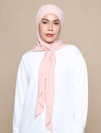 Korean Chiffon Tri Lux Square - Peach Pink