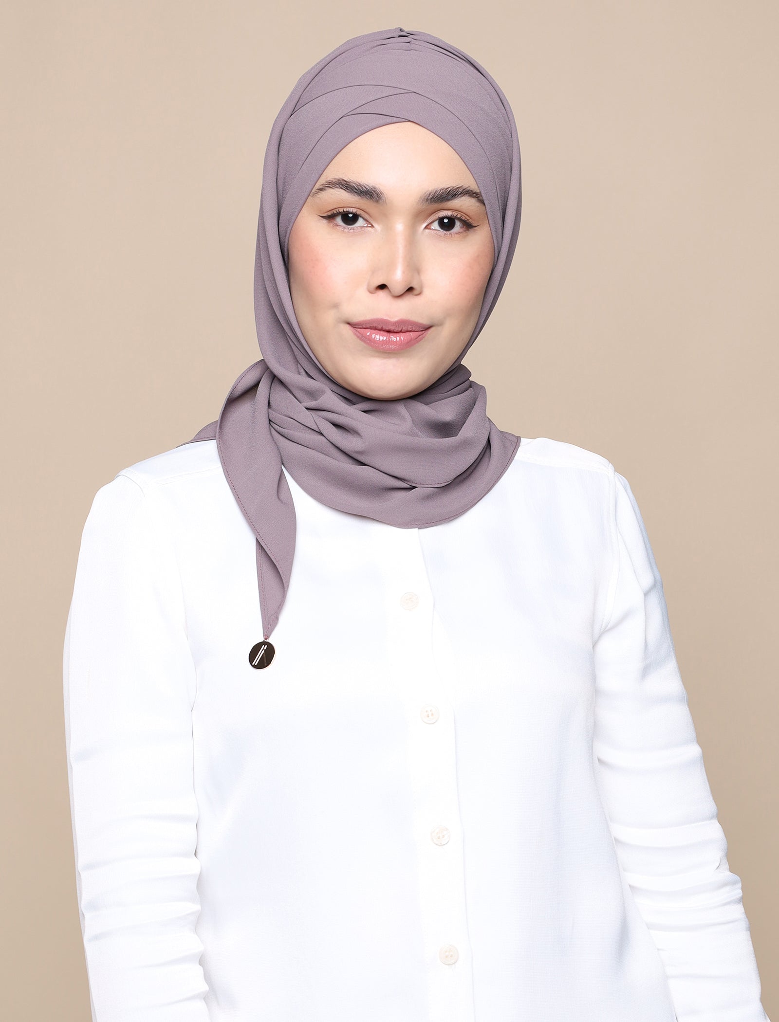 Korean Chiffon Tri Lux Turban - Phantom Grey
