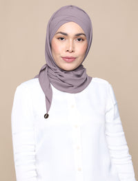 Korean Chiffon Tri Lux Turban - Phantom Grey