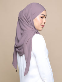 Korean Chiffon Tri Lux Square - Phantom Grey