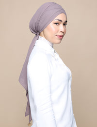 Korean Chiffon Tri Lux Turban - Phantom Grey