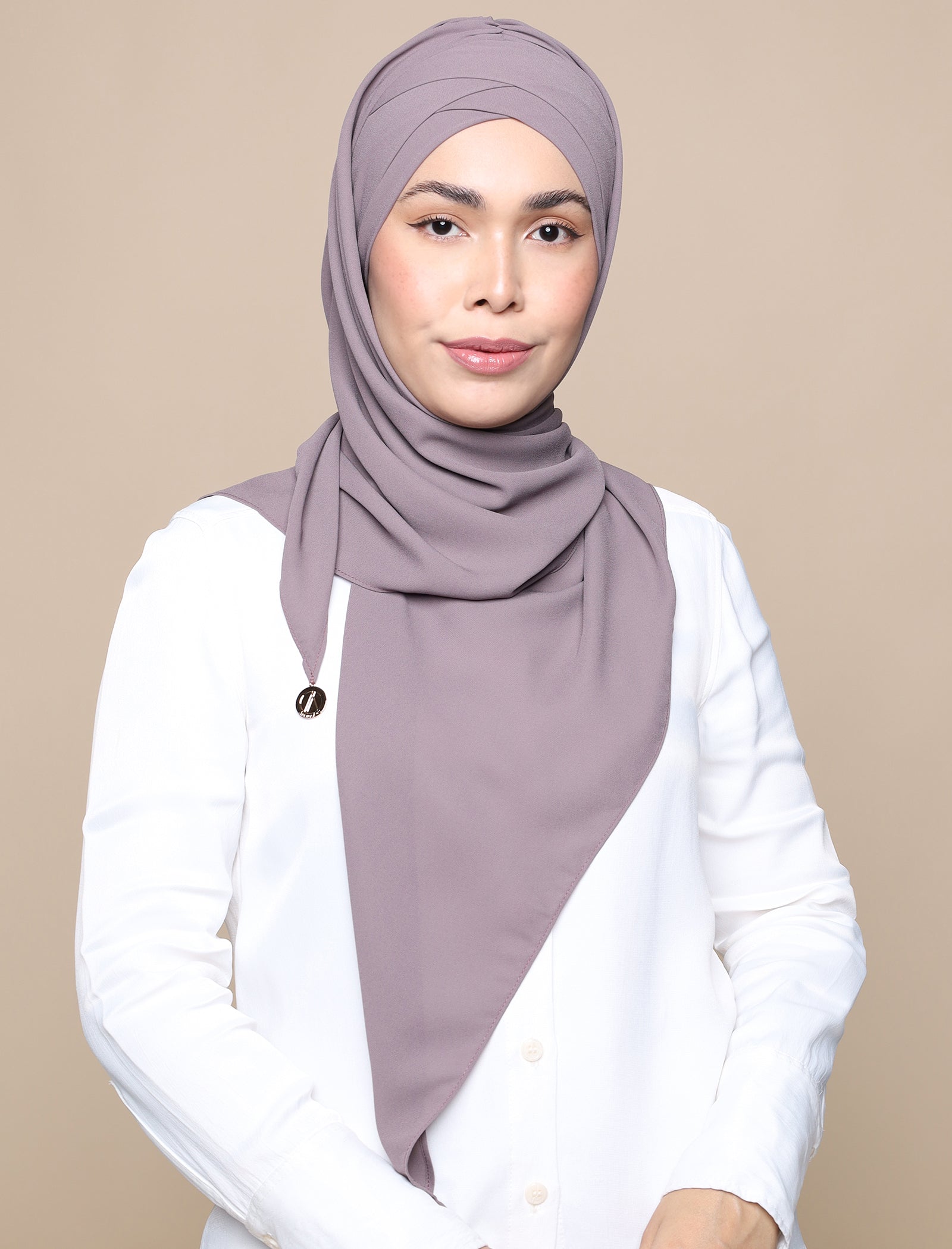 Korean Chiffon Tri Lux Turban - Phantom Grey