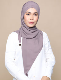 Korean Chiffon Tri Lux Turban - Phantom Grey