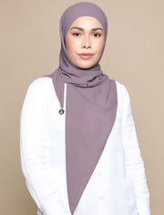 Korean Chiffon Tri Lux Square - Phantom Grey