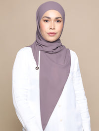 Korean Chiffon Tri Lux Square - Phantom Grey