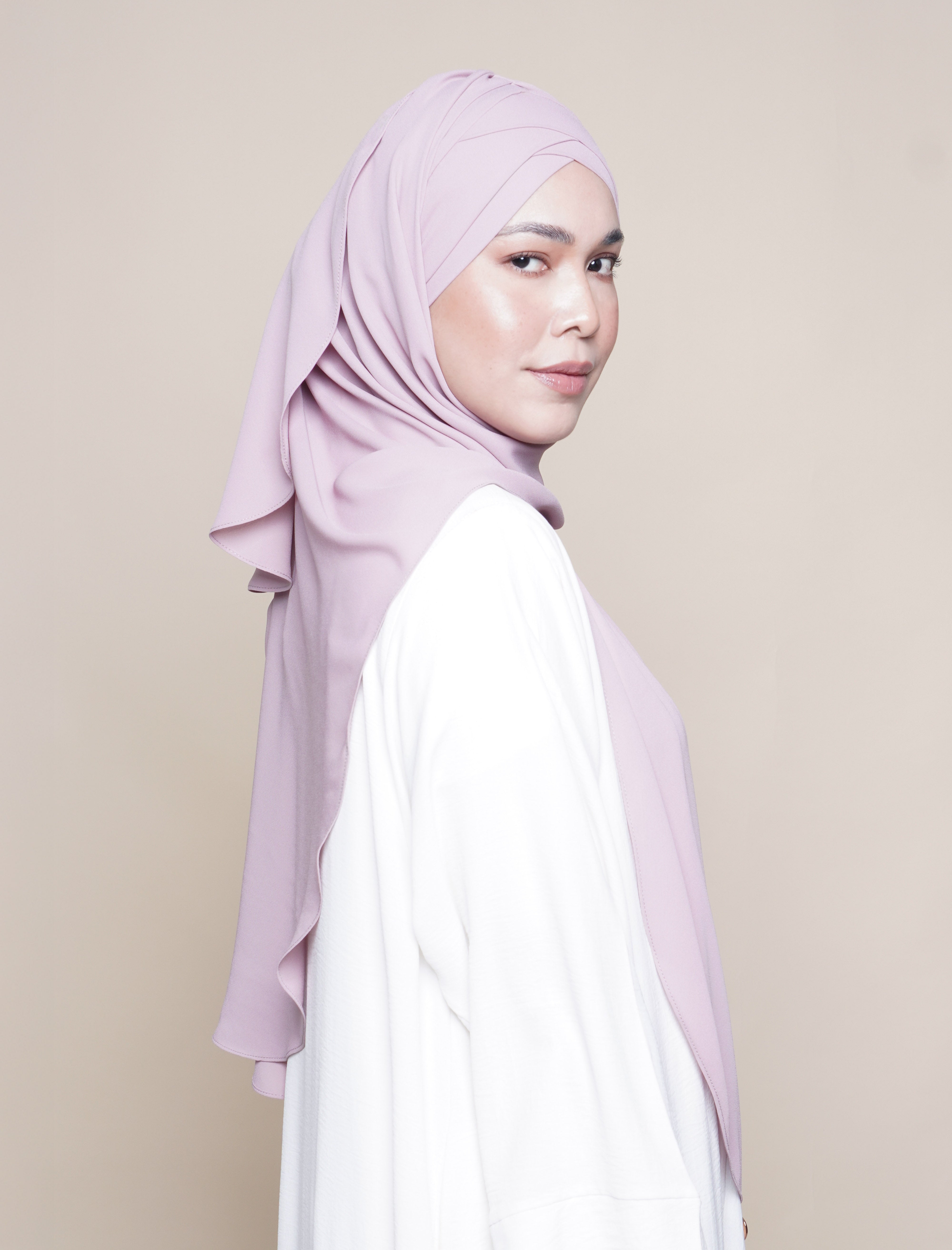 Maryam Soft Chiffon Turban - Pink Orchid