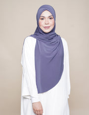 Sarah Turban Moss Crepe - Purple Smoke