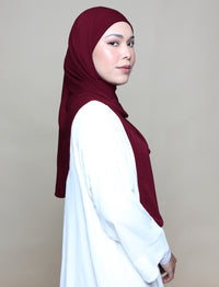 Jannah Instant Tri Moss Crepe - Rhubarb Red