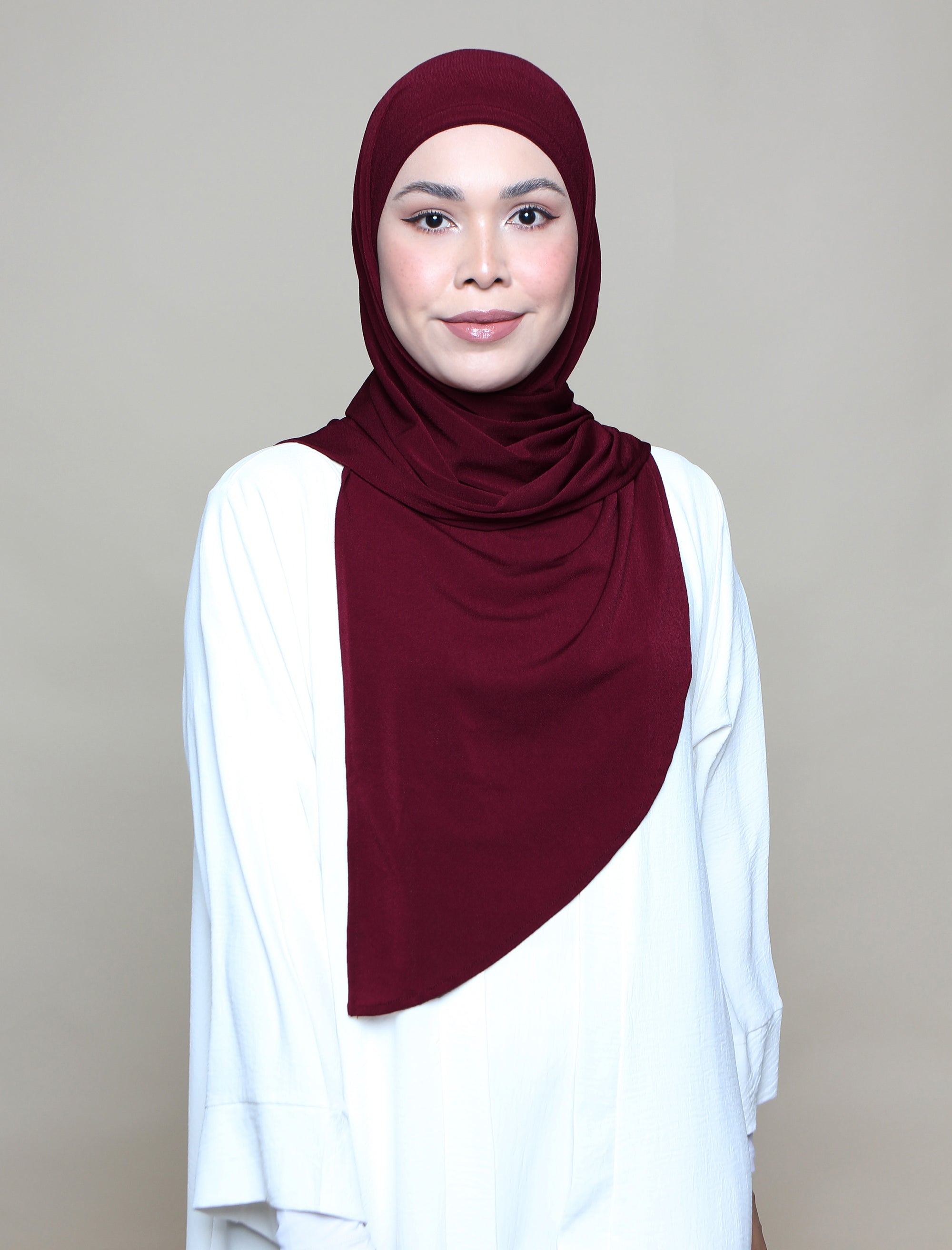 Jannah Instant Tri Moss Crepe - Rhubarb Red