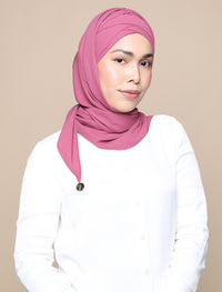 Korean Chiffon Tri Lux Turban - Rosewood