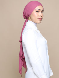 Korean Chiffon Tri Lux Square - Rosewood
