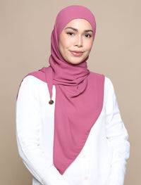 Korean Chiffon Tri Lux Square - Rosewood
