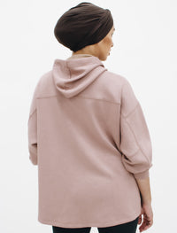 Oversized Hoodie in Rosy Brown