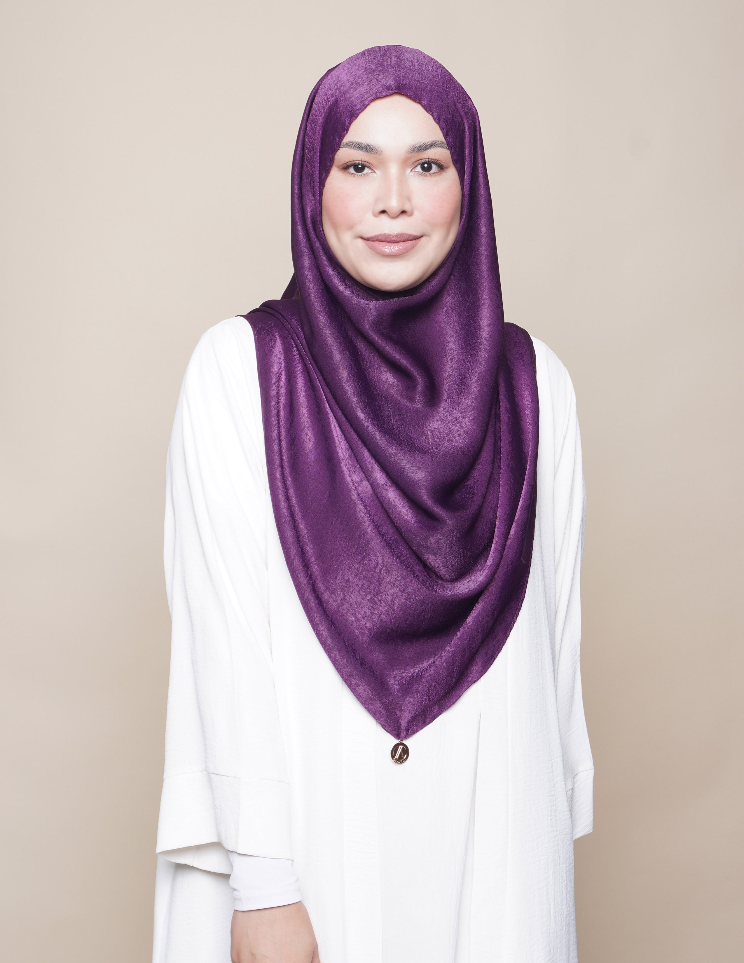 Khadijah Satin Crepe - Royal Purple