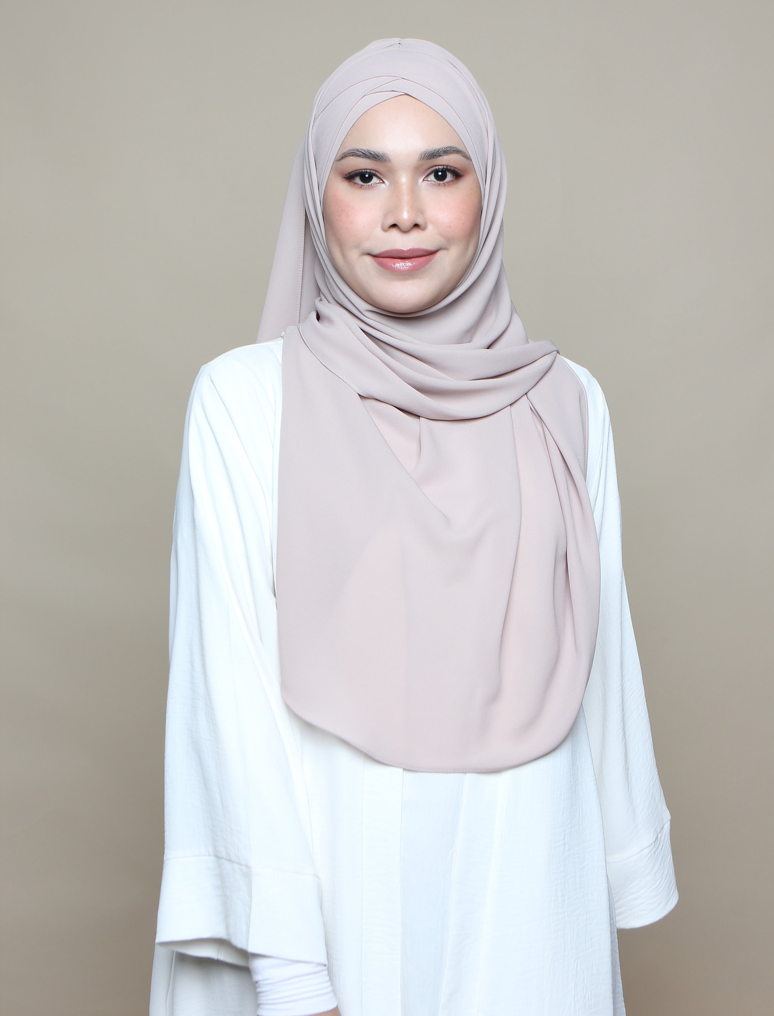 Soft Chiffon Lux Turban Shawl - Sand