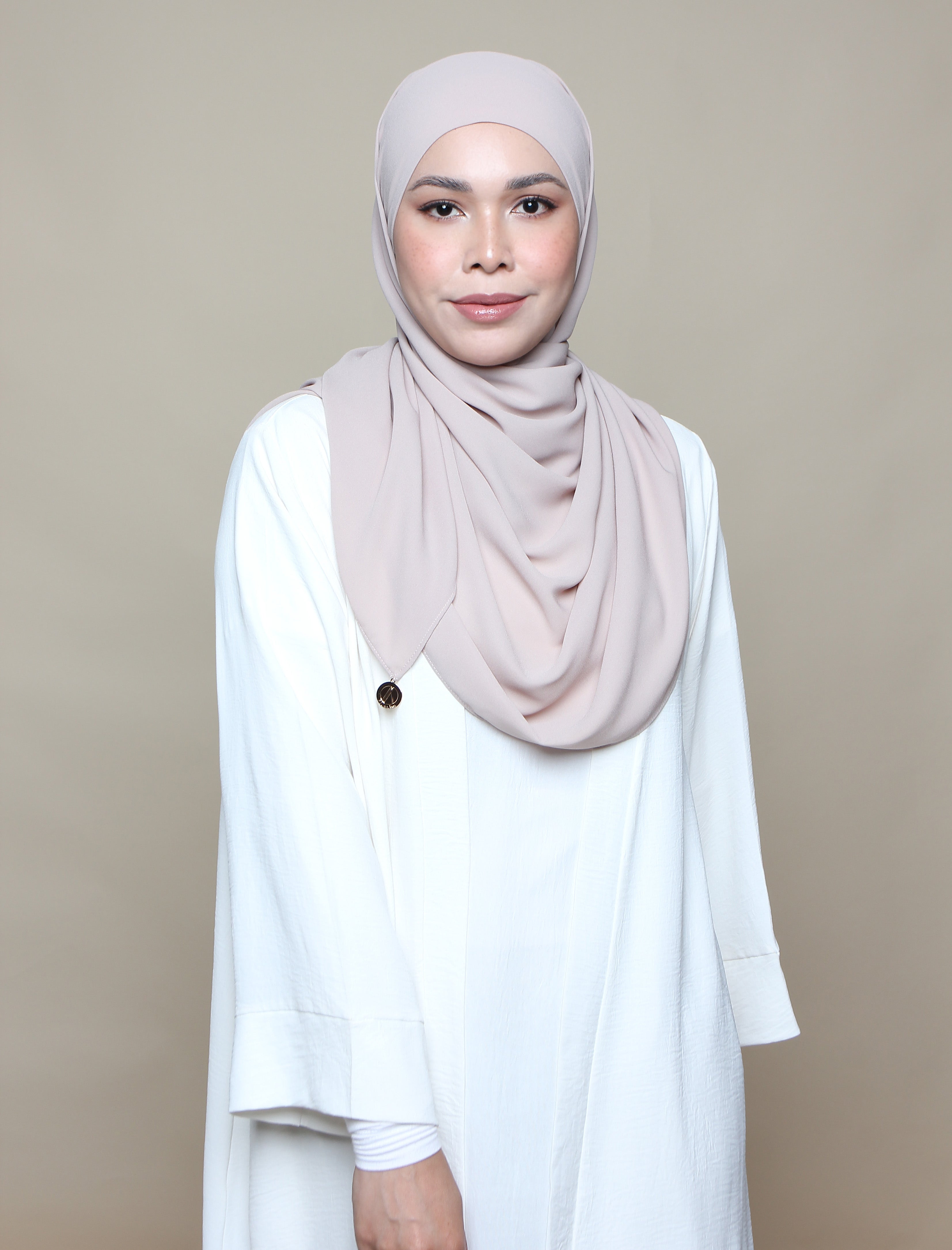 Soft Chiffon Lux Square Shawl - Sand