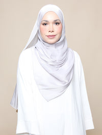 Shimmer Satin Shawl - Silver