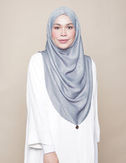 Khadijah Satin Crepe - Silver Blue