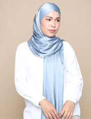 Lux Square Soft Satin Silk - Soft Blue