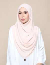 Khadijah Chiffon Crinkle - Soft Peach