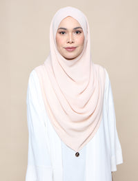 Khadijah Chiffon Crinkle - Soft Peach