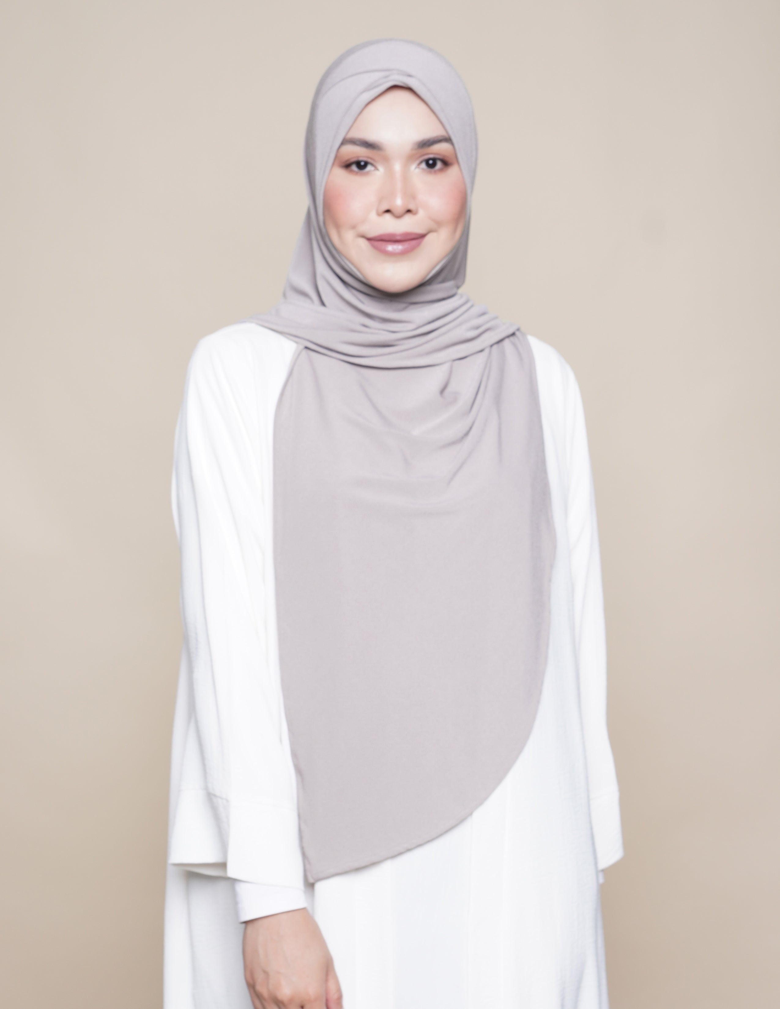 Sarah Turban Moss Crepe - Stone