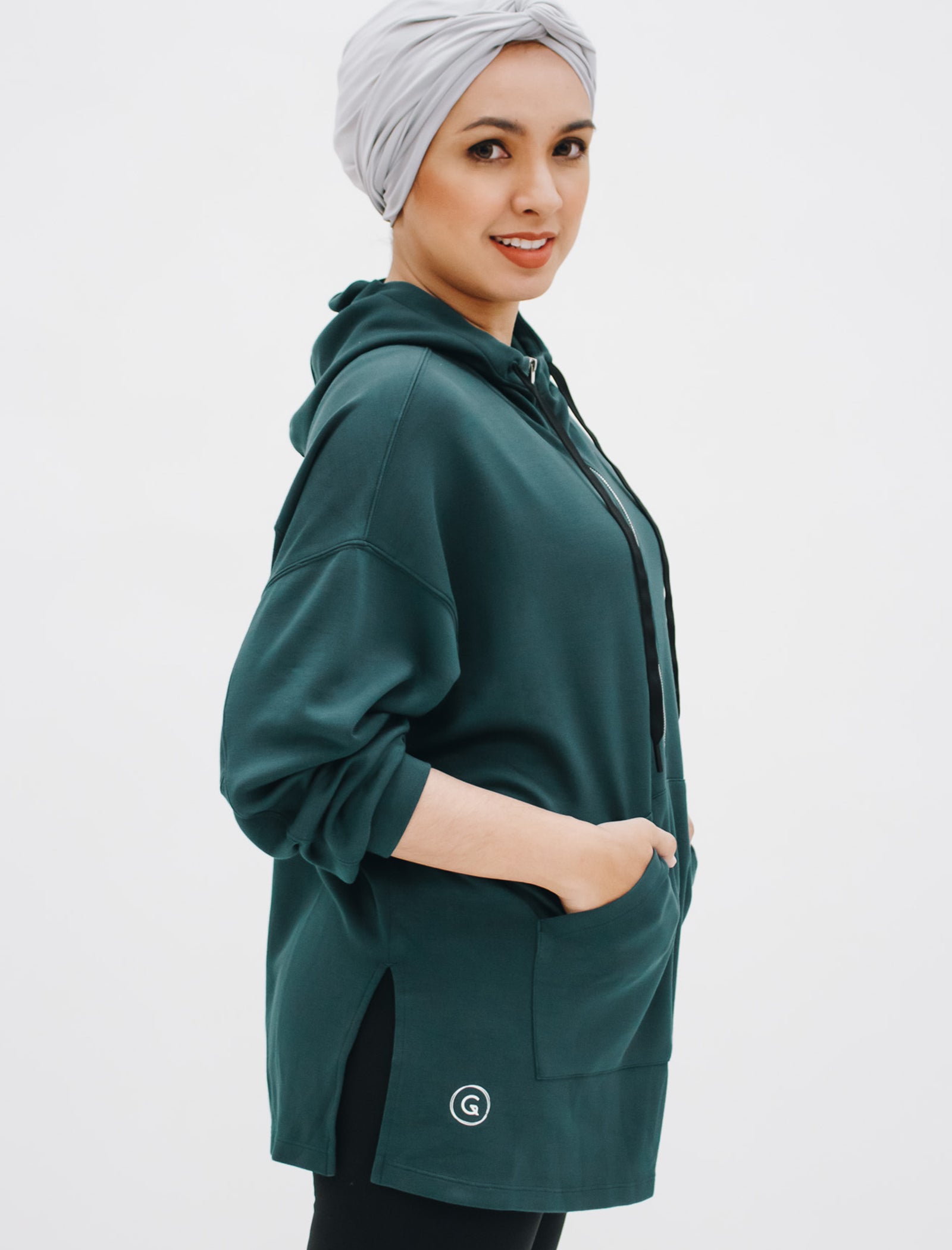 Oversized Hoodie in Teal