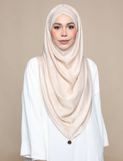Khadijah Turban Satin Crepe - Almond
