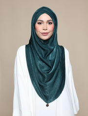 Khadijah Turban Satin Crepe - Emerald