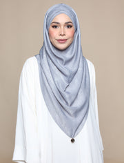 Khadijah Turban Satin Crepe - Grey