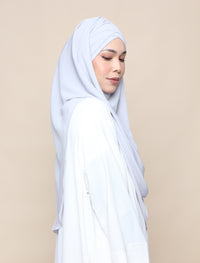 Khadijah Turban Chiffon Crinkle - Light Grey